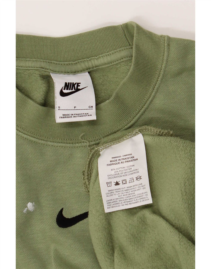 Nike Mens Loose Fit Sweatshirt Jumper Small Green Cotton