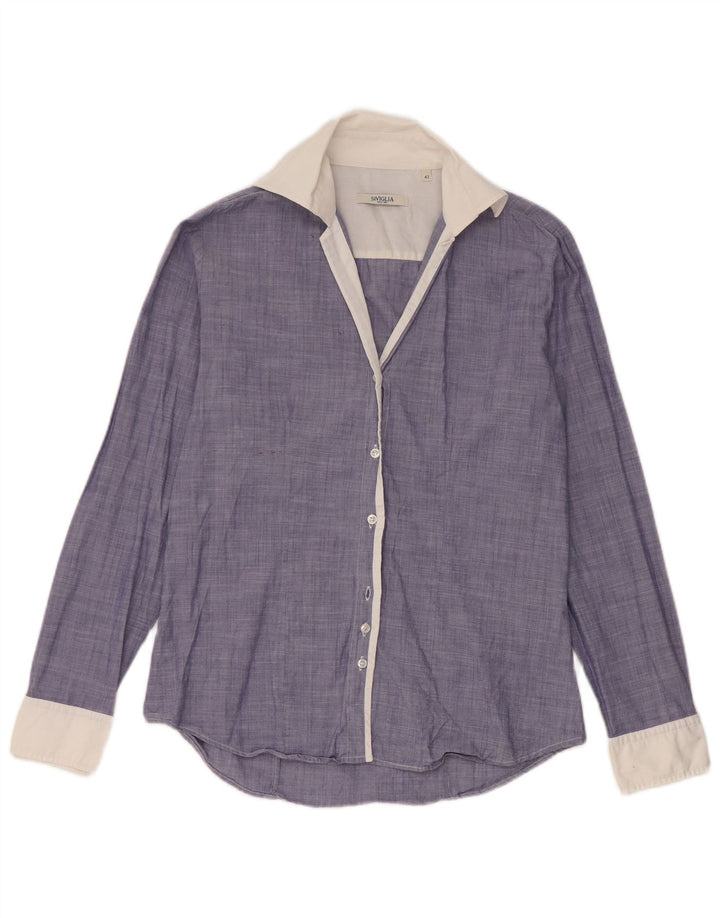 SIVIGLIA Langærmet Regular Fit skjorte til kvinder IT 42 Medium Blue Colourblock