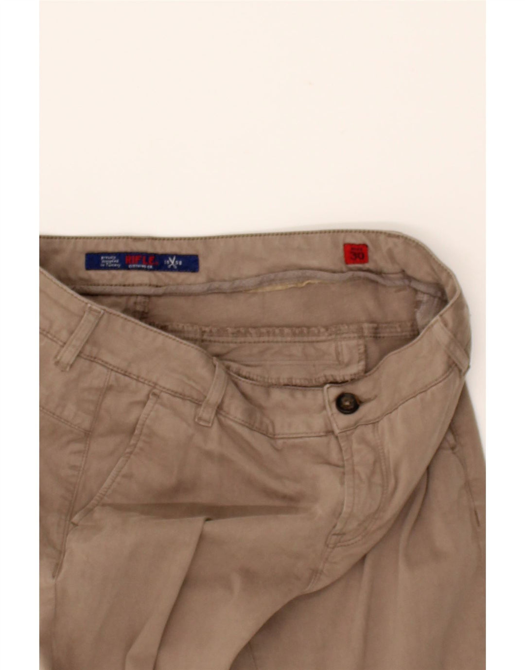 RIFLE Womens Slim Chino Trousers W30 L30 Brown Cotton Vintage Rifle and Second-Hand Rifle from Messina Hembry 
