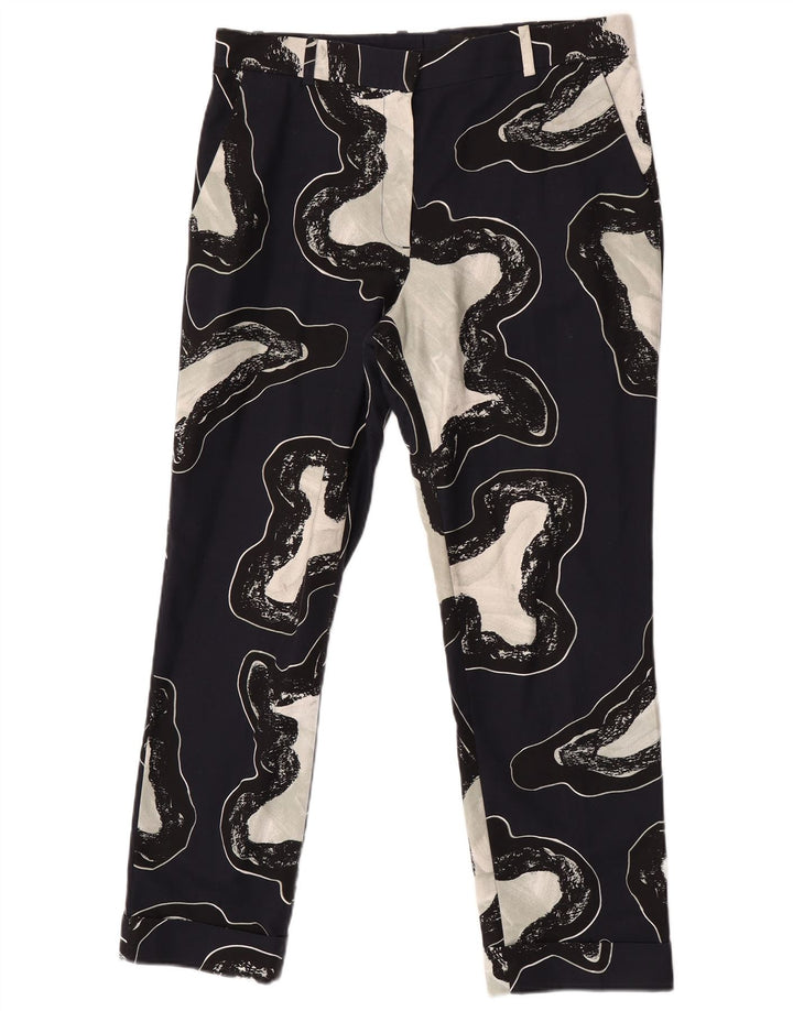 Pantalones chinos con estampado abstracto para mujer Cos EU 40 Medium W34 L28 Azul marino