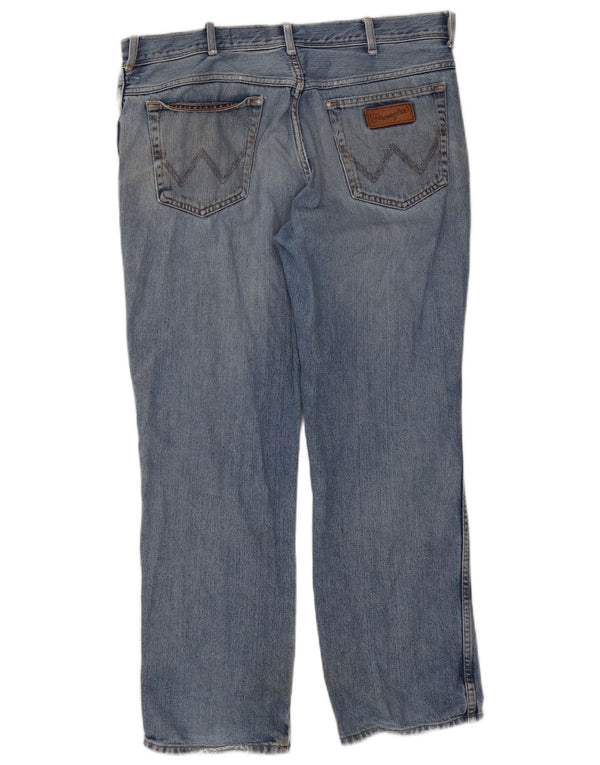 Wrangler Mens Texas Straight Jeans W38 L30 Blue Cotton