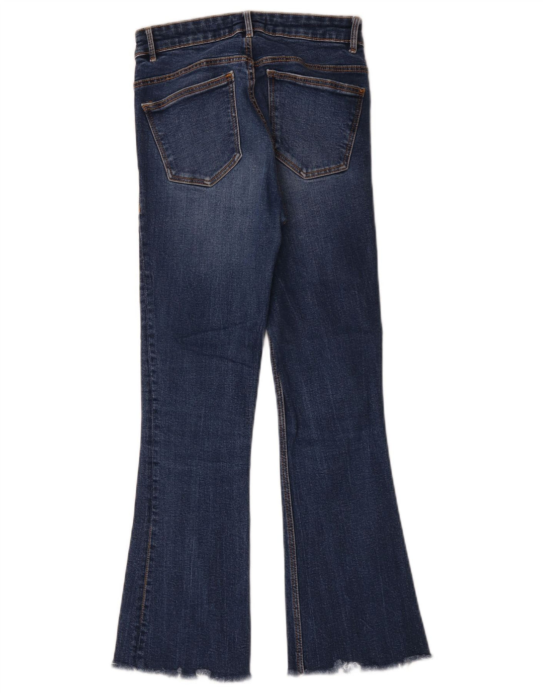Zara Womens Crop Flared Jeans EU 34 2XS W24 L25 Blue