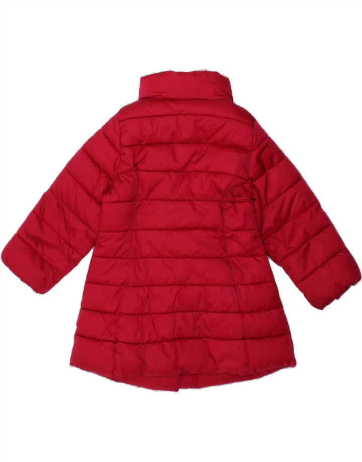 BENETTON Baby Girls Double Breasted Padded Coat 18-24 Months Pink Vintage Benetton and Second-Hand Benetton from Messina Hembry 