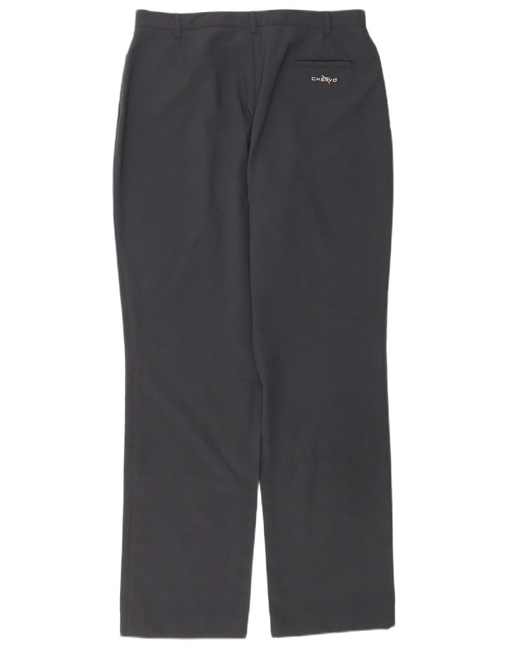 Chervo Womens Straight Casual Trousers W30 L32 Black Polyester