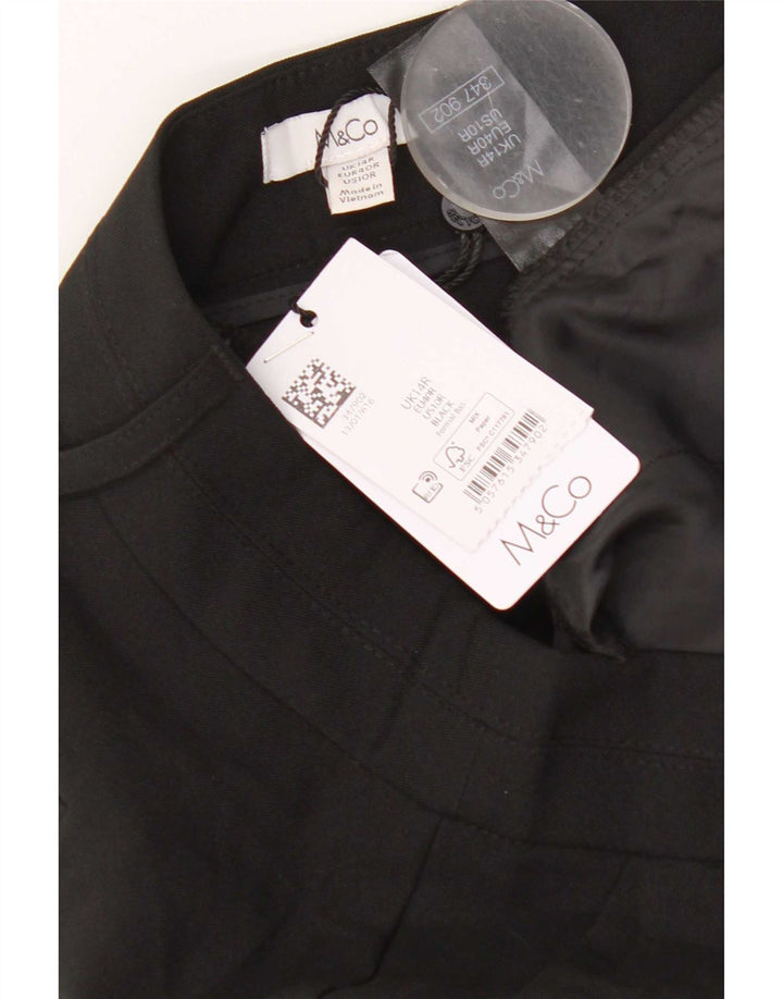 M&Co Dame Bootcut Chino Bukser UK 14 Large W32 L29 Sort Polyester