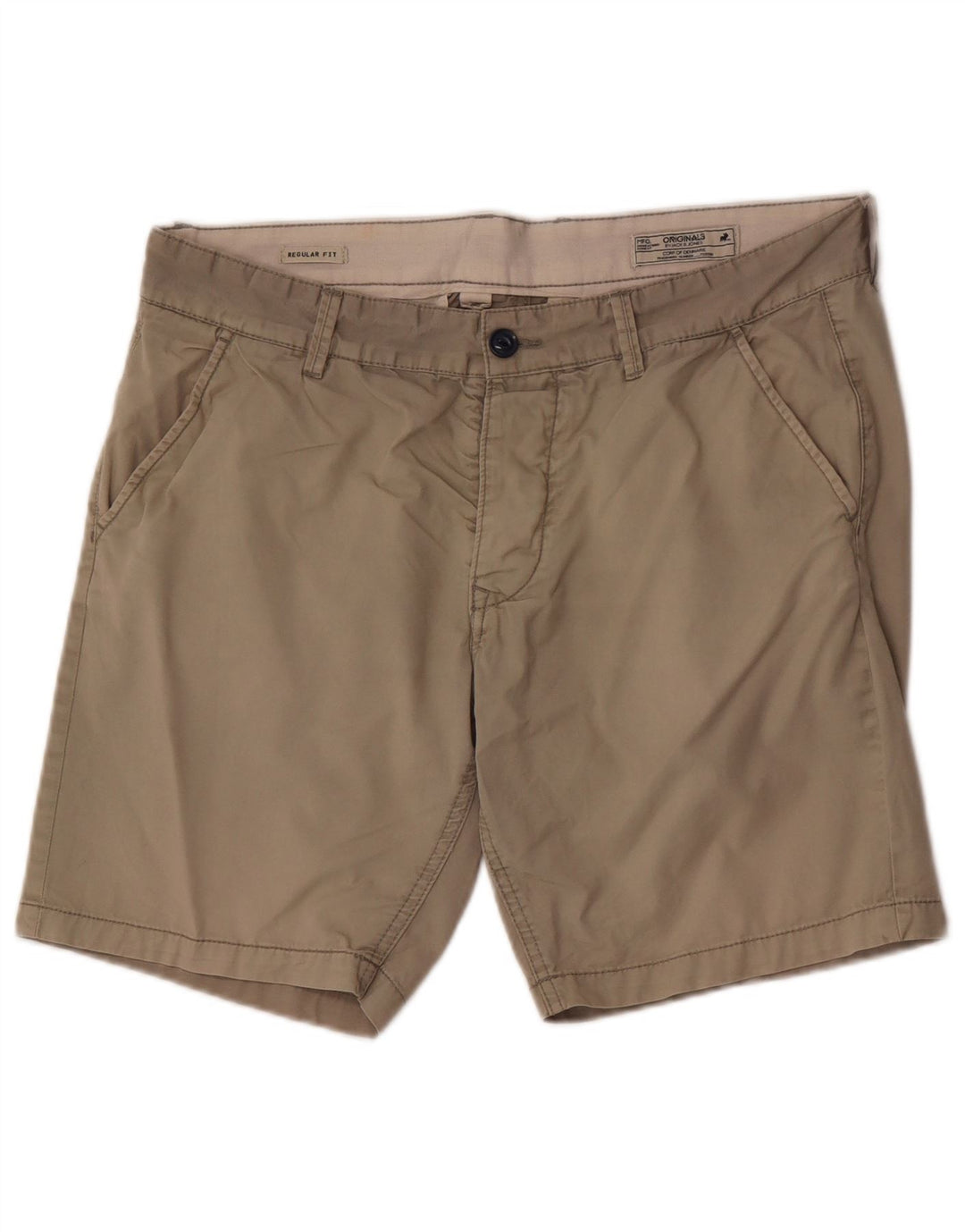 Pantaloncini chino vestibilità regolare da uomo Jack & Jones grandi W36 in cotone grigio