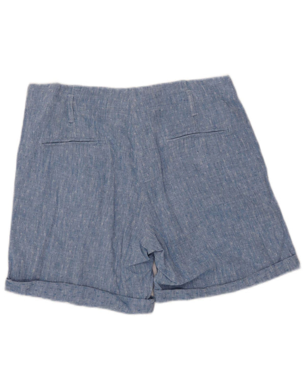 Marks & Spencer Damen Pegged Chino Shorts UK 12 Medium W32 Blau Geometrisch