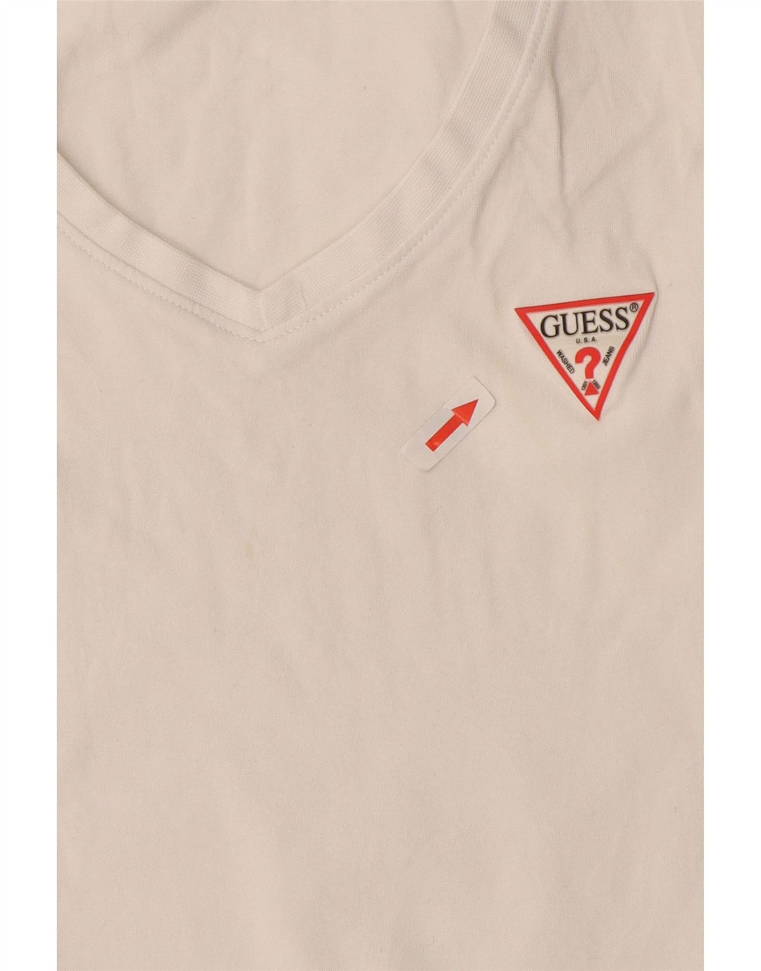 Guess Womens T-Shirt Top UK 12 Medium White Cotton