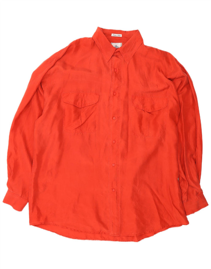 Brugi Mens Shirt XL Red Silk