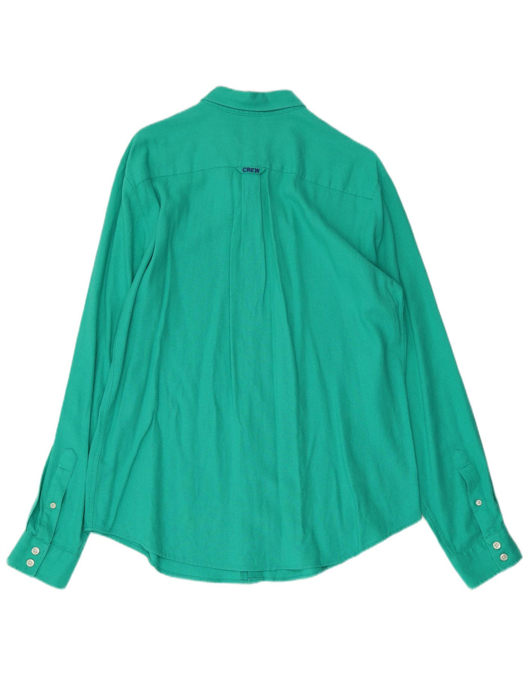 CREW CLOTHING Mens Shirt Large Green Linen