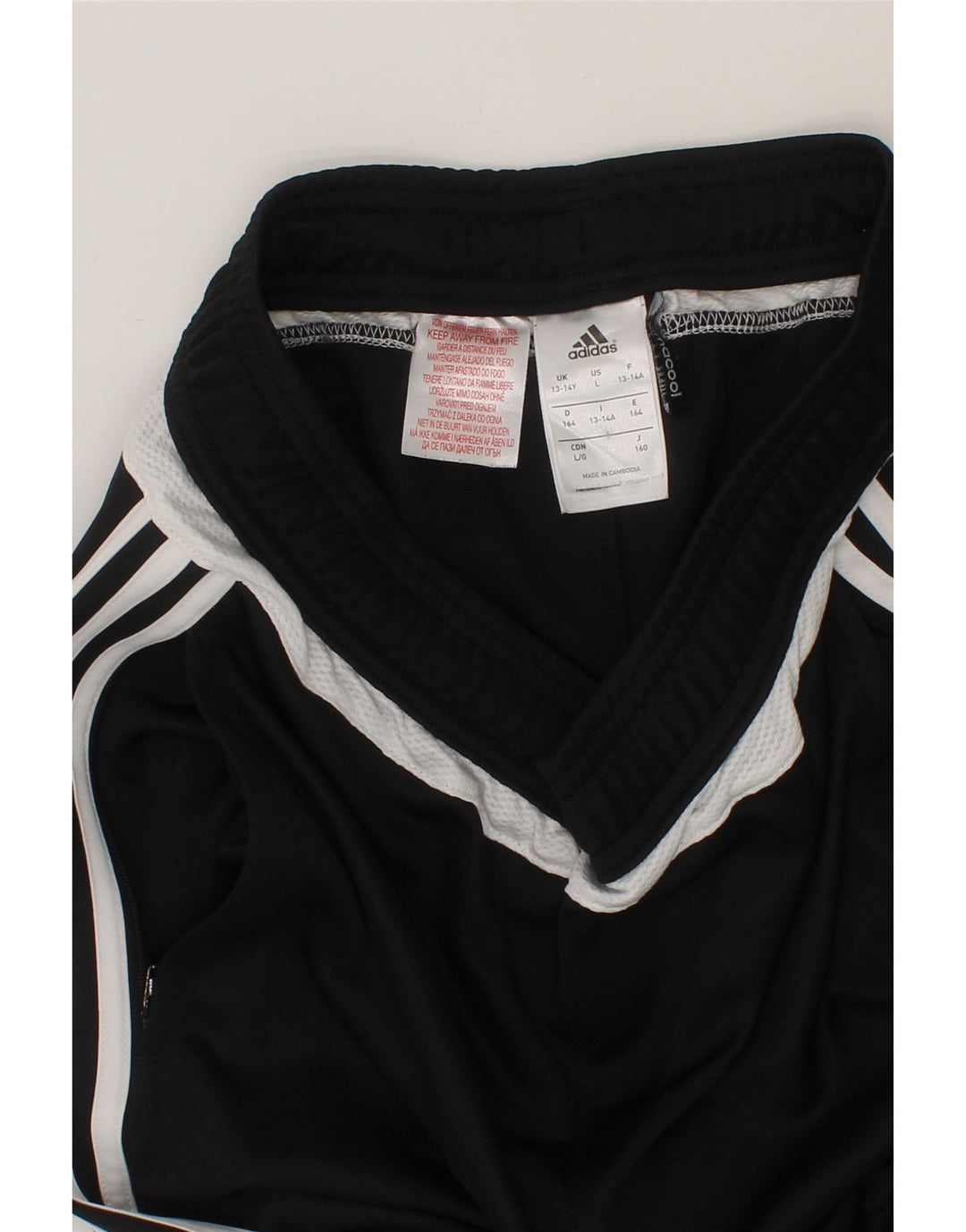 ADIDAS Boys Climacool Tracksuit Trousers 13-14 Years  Black Polyester Vintage Adidas and Second-Hand Adidas from Messina Hembry 