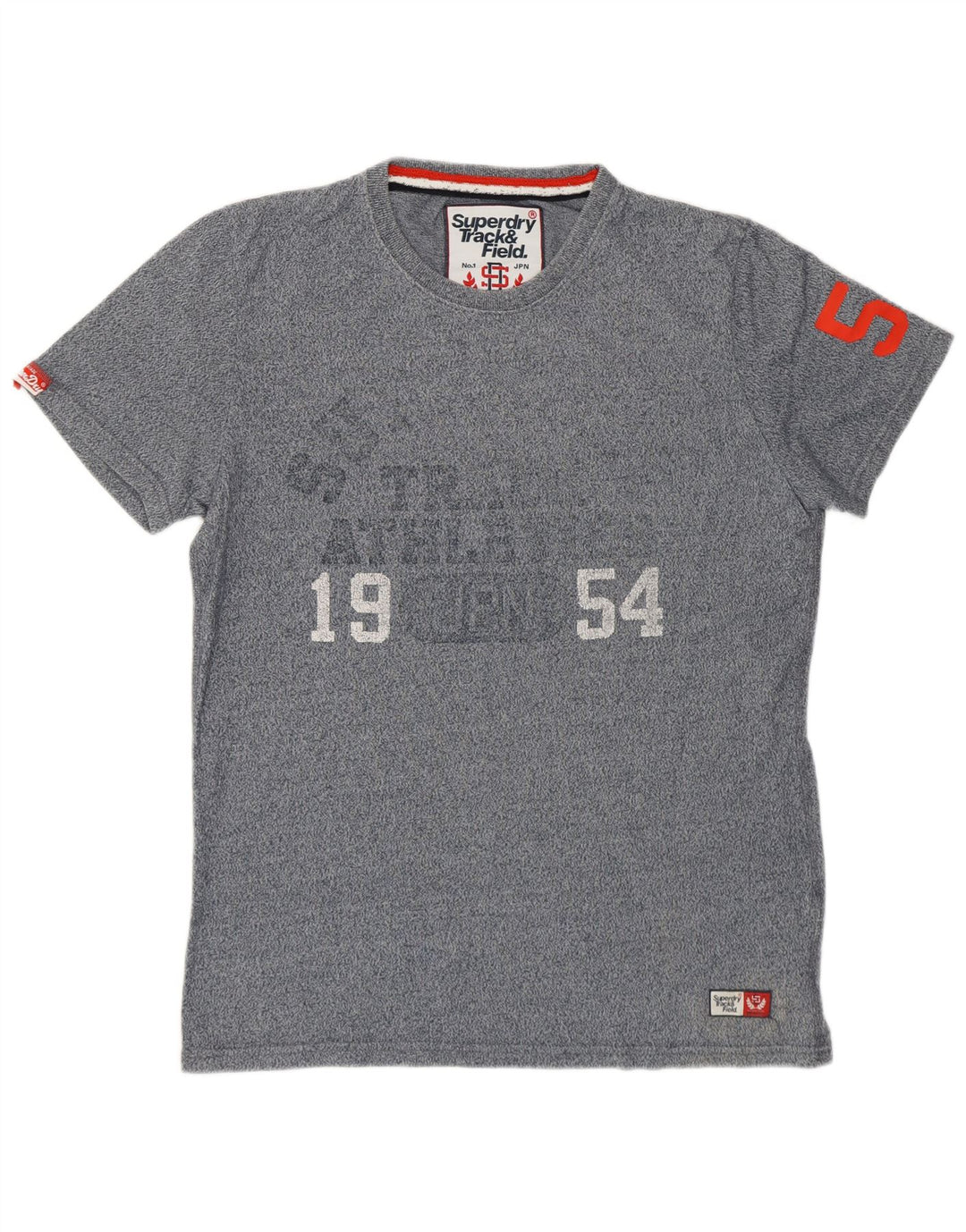 Superdry Mens Graphic T-Shirt Top Medium Grey Cotton