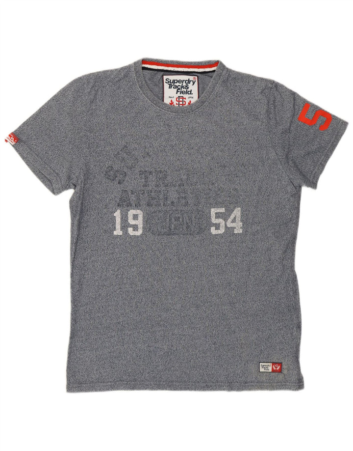 Superdry Mens Graphic T-Shirt Top Medium Grey Cotton