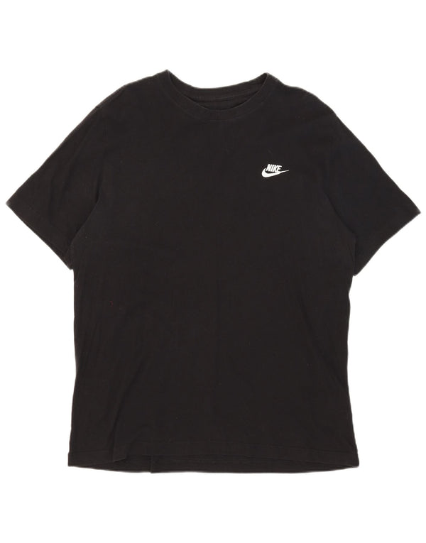 Nike Womens T-Shirt Top UK 16 Large Black Cotton