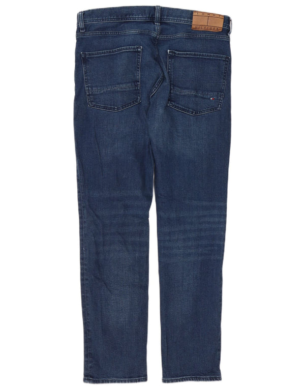 Tommy Hilfiger Uomo Denton Straight Jeans W32 L30 Blu Navy Cotone