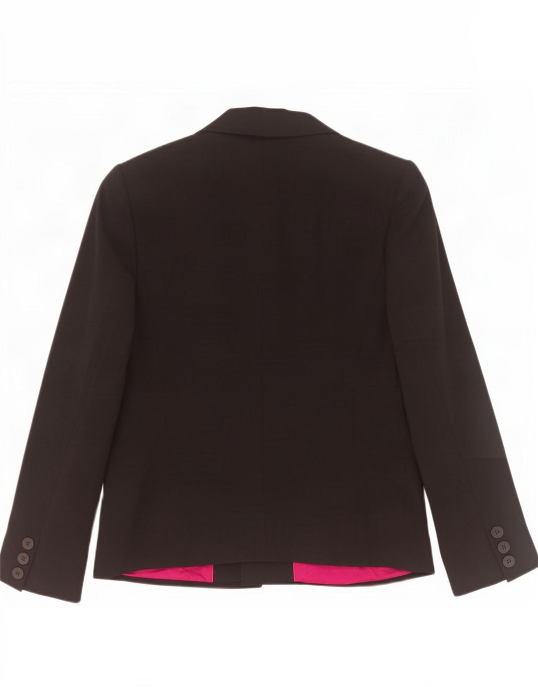 Jaqueta blazer feminina de 3 botões Marks & Spencer Reino Unido 12 viscose preta média
