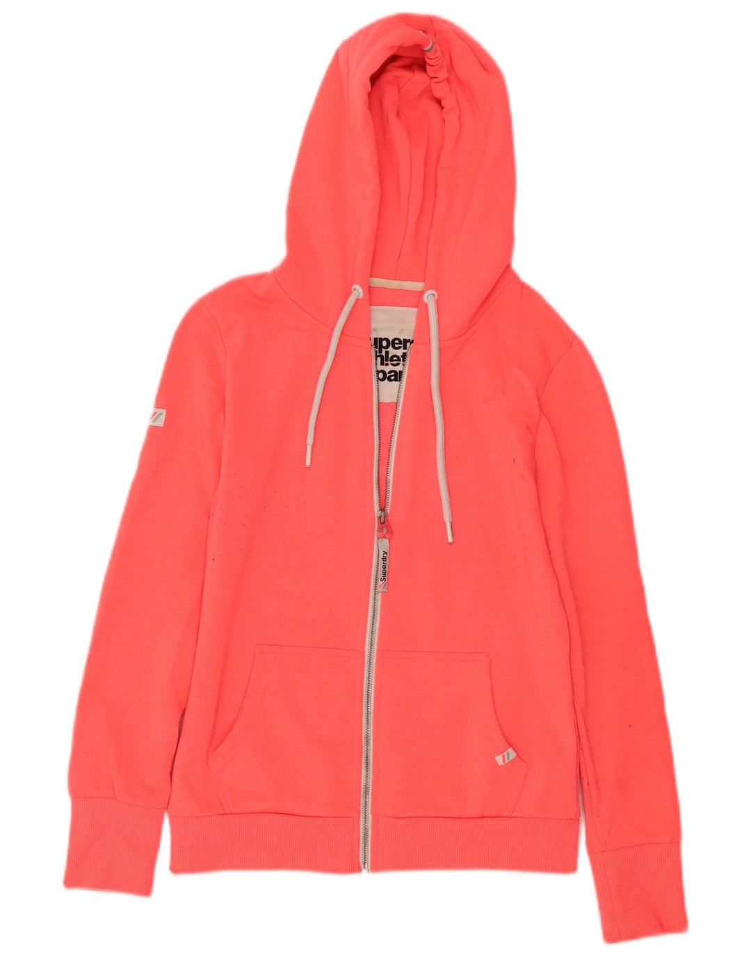 Superdry Womens Zip Hoodie Sweater UK 10 Small Pink Polyester