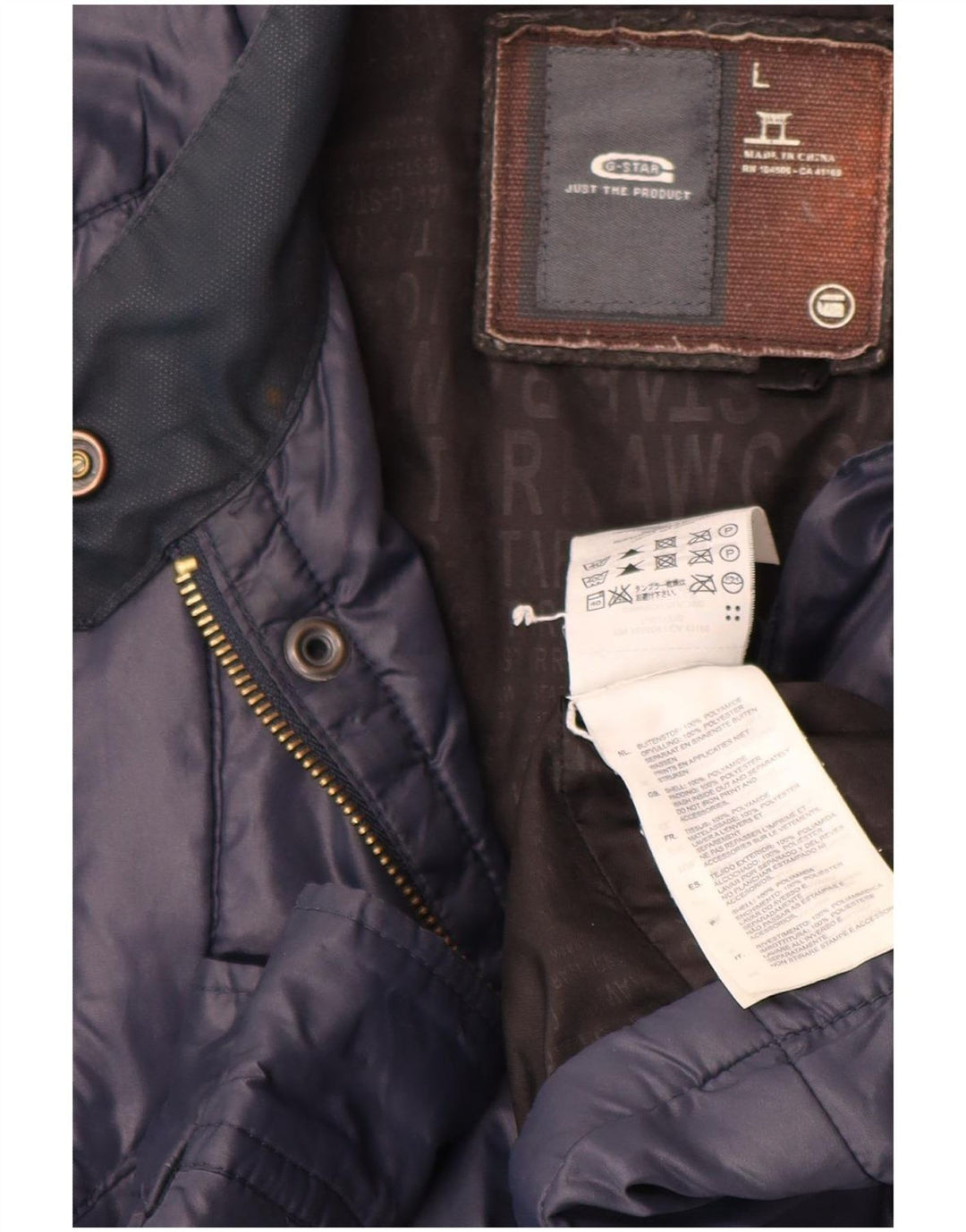 Ανδρικό μπουφάν G-Star με επένδυση UK 40 Large Navy Blue Polyamide