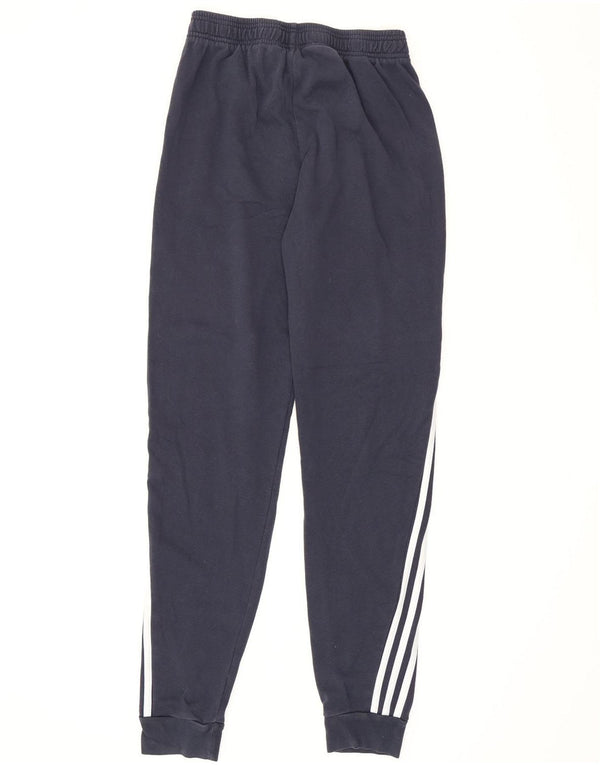 Adidas Boys Tracksuit Trousers Joggers 15-16 Years Navy Blue Cotton
