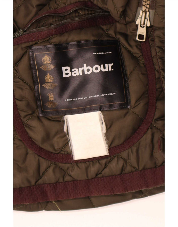 Giacca trapuntata da uomo Barbour taglia 42 XL color block verde