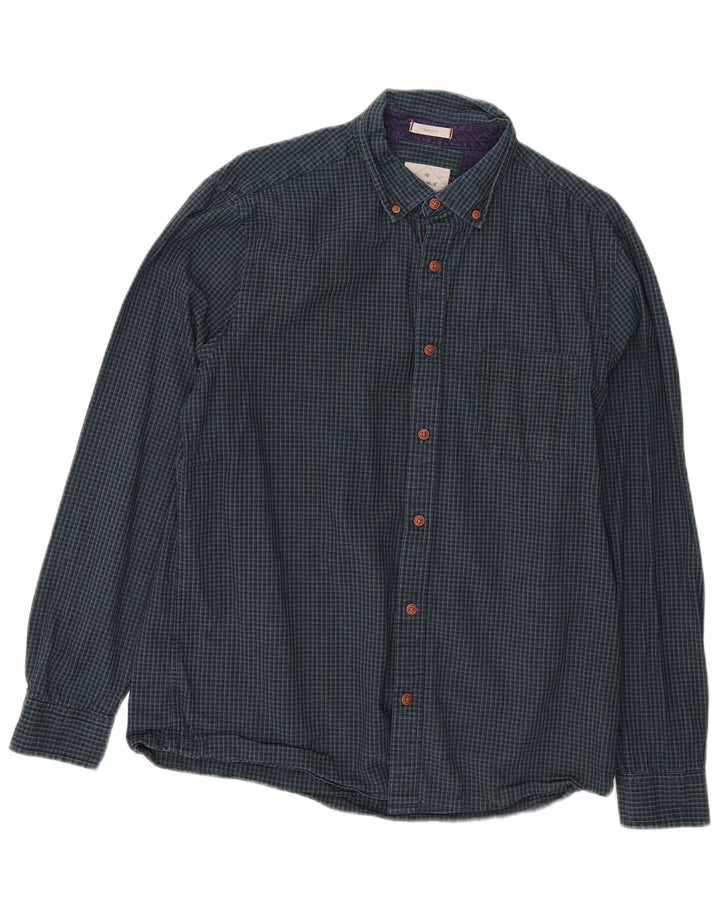 Camicia da uomo dalla vestibilità classica di White Stuff, in cotone a quadri blu grandi