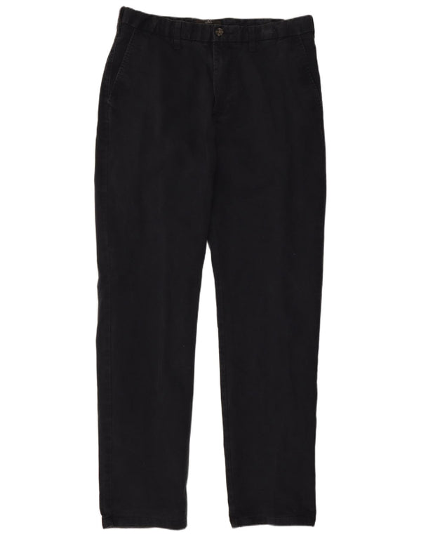 Marks & Spencer Straight Chino-bukser til mænd W34 L33 Marineblå bomuld