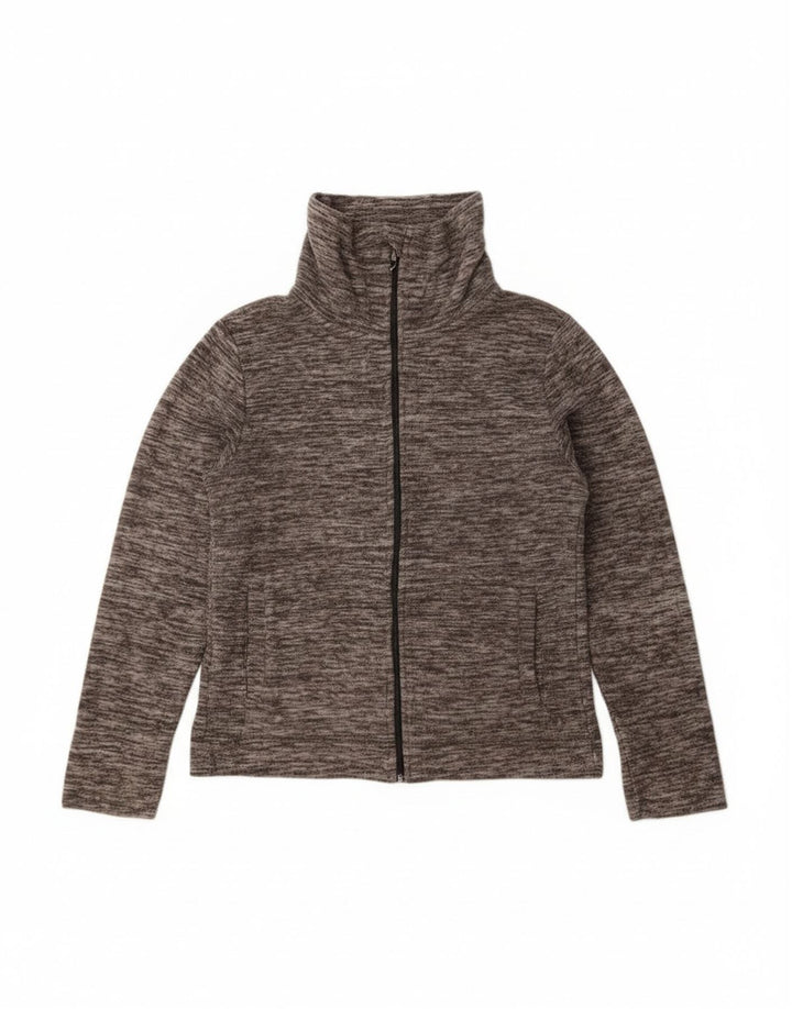 Calvin Klein Womens Performance Fleece Jacket UK 10 Small Grey Flecked
