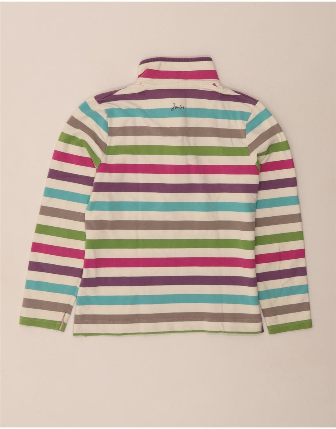 JOULES Damen-Sweatshirt-Pullover UK 10 Small Mehrfarbig gestreift