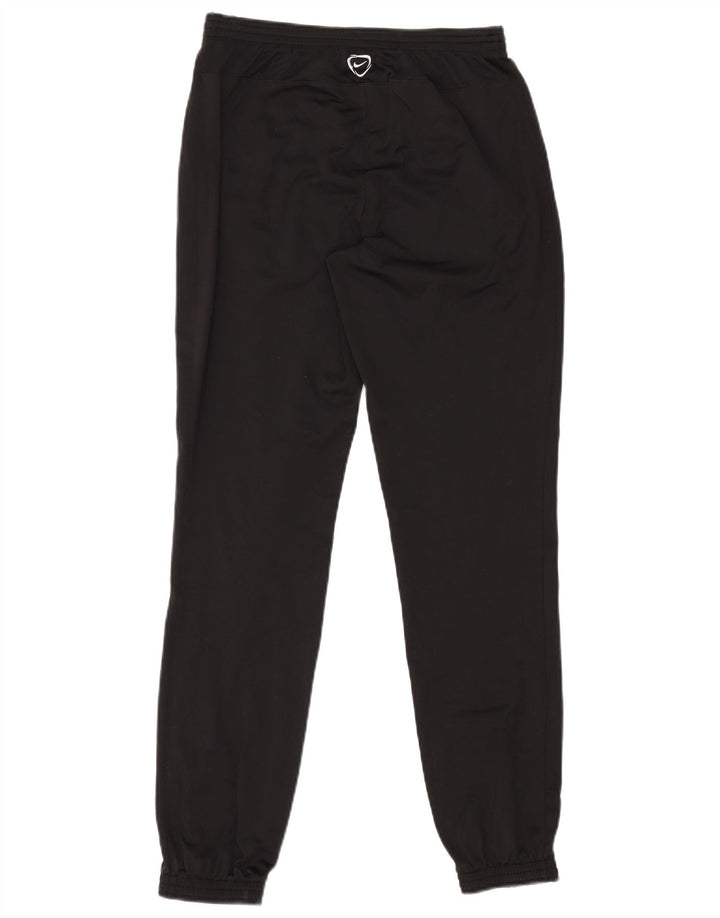 NIKE Mens Dri Fit Graphic Tracksuit Trousers Joggers Small Black Polyester