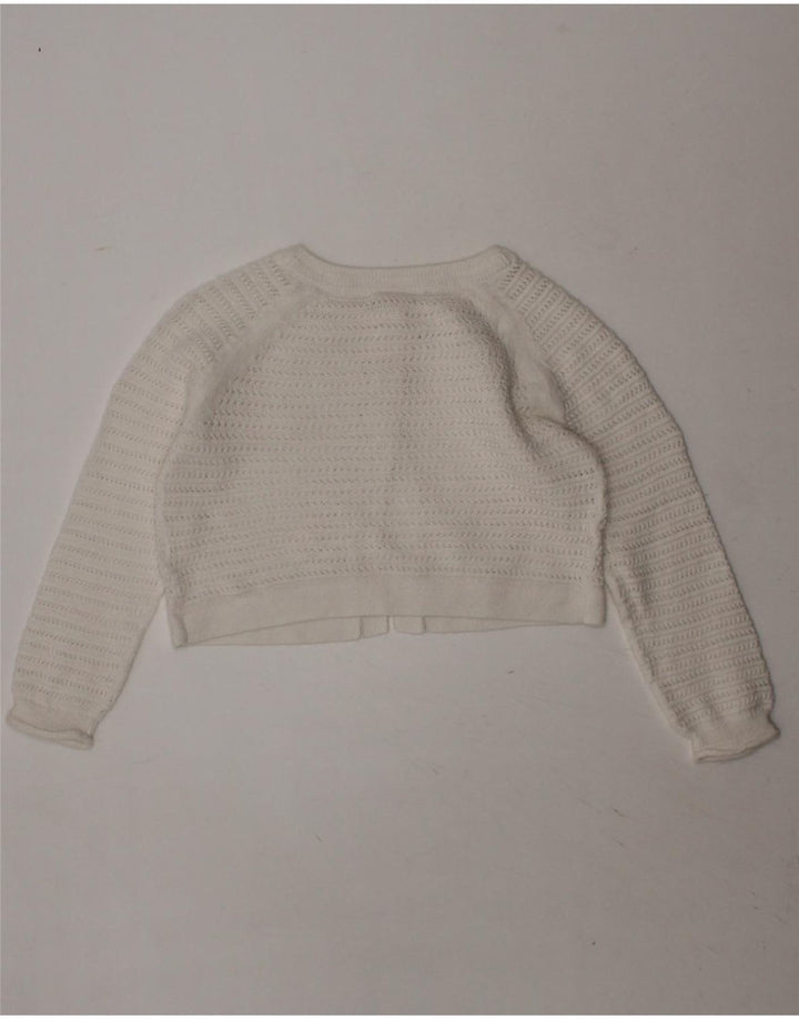GAP Baby Girls Cardigan Sweater 18-24 Months White Vintage Gap and Second-Hand Gap from Messina Hembry 