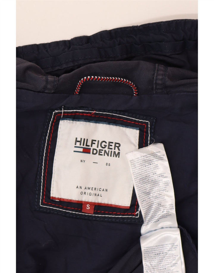 TOMMY HILFIGER Womens Oversized Hooded Parka Jacket UK 10 Small Navy Blue