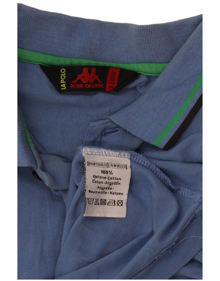 Kappa Mens Polo Shirt XL Blue Cotton