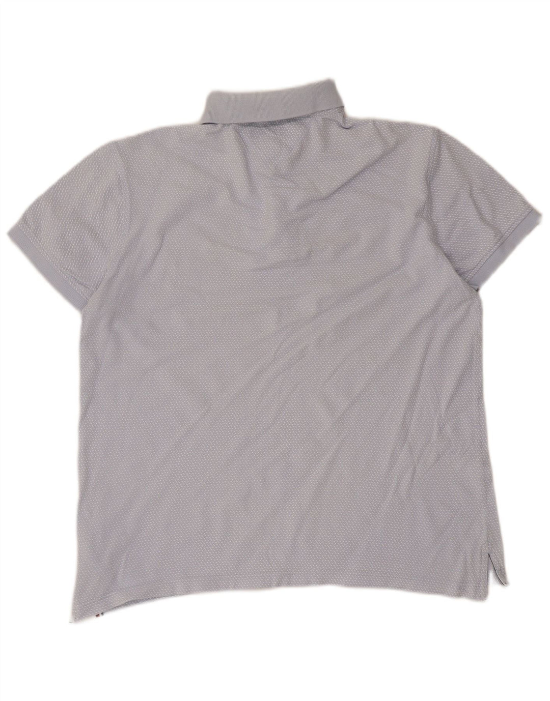 Tommy Hilfiger Herren-Poloshirt aus mittelblau gepunkteter Baumwolle