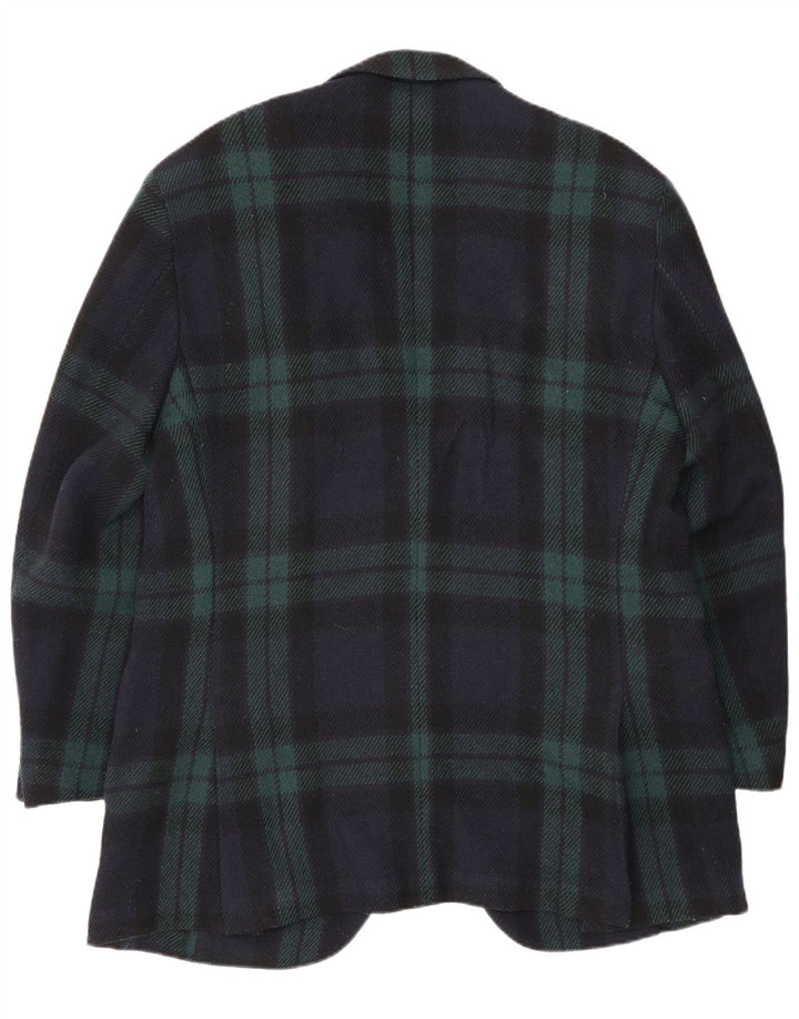 Polo Ralph Lauren Mens 3 Button Blazer Jacket EU 54 2XL Navy Blue Plaid