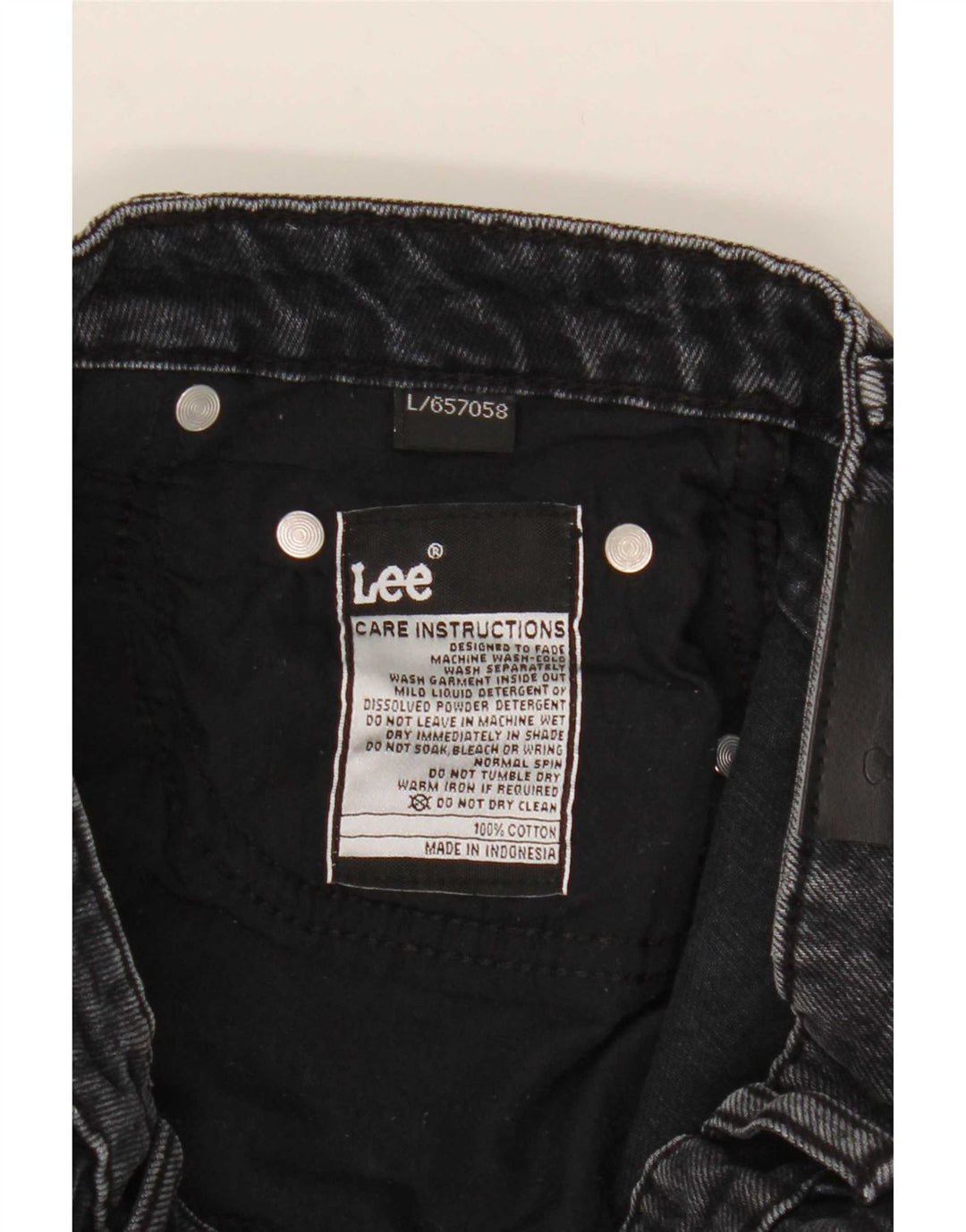 Lee Womens Distressed Tapered Jeans Large W28 L27 Black Cotton