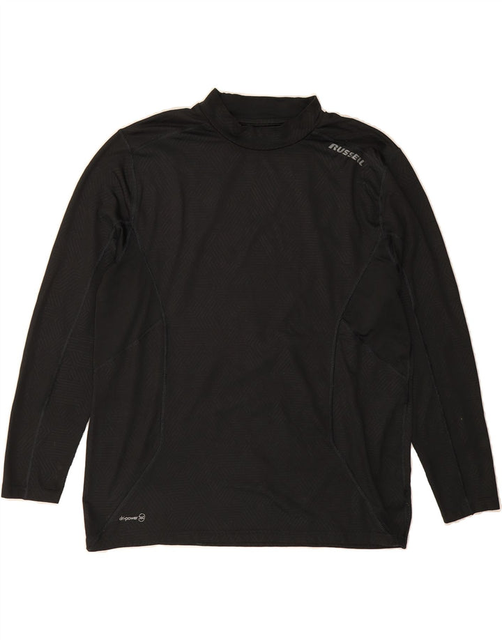 RUSSELL ATHLETIC Mens Dri-Power Pullover Tracksuit Top Large Black Vintage Russell Athletic and Second-Hand Russell Athletic from Messina Hembry 