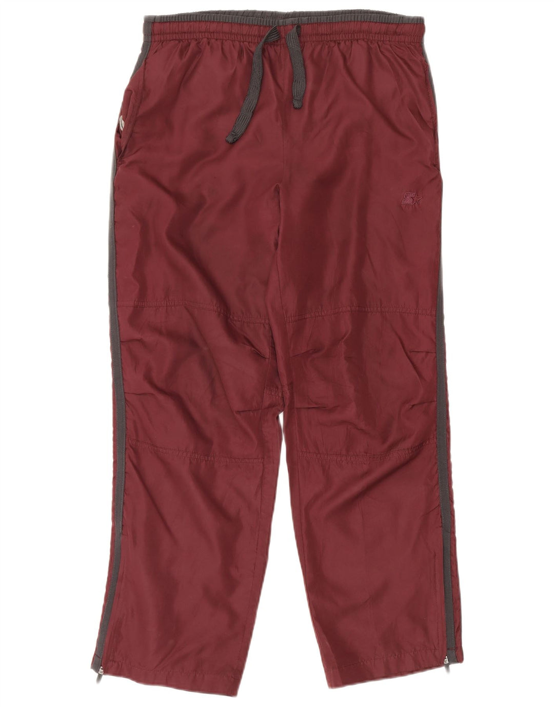 STARTER Mens Tracksuit Trousers UK 28/30 Small  Burgundy Polyester