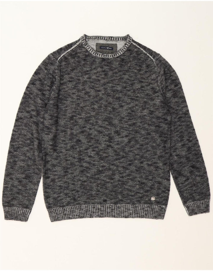 GAS Mens Crew Neck Jumper Sweater XL Grey Cotton Vintage Gas and Second-Hand Gas from Messina Hembry 