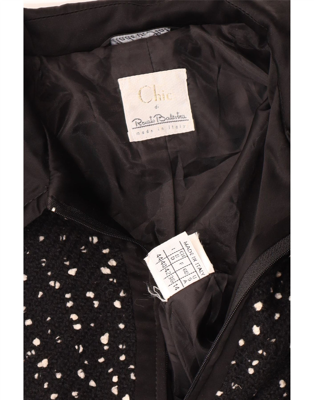 RENATO BALESTRA Womens Bolero Jacket IT 44 Medium Black Flecked Wool