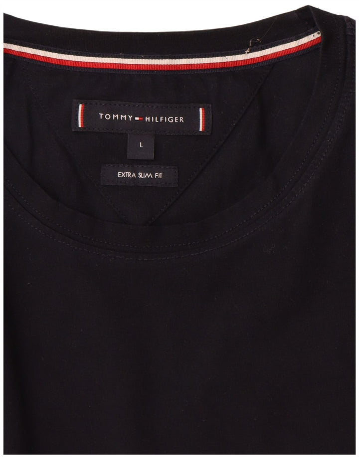 Tommy Hilfiger Mens Extra Slim T-Shirt Top Large Navy Blue