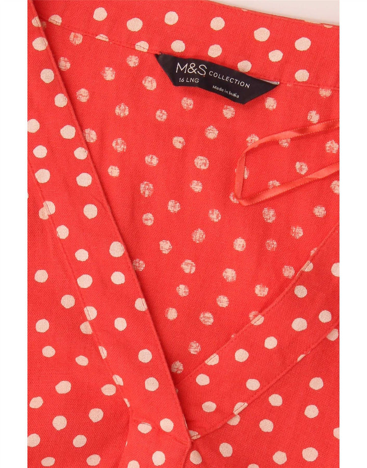 Marks & Spencer Damen Etuikleid UK 16 Large Red Polka Dot