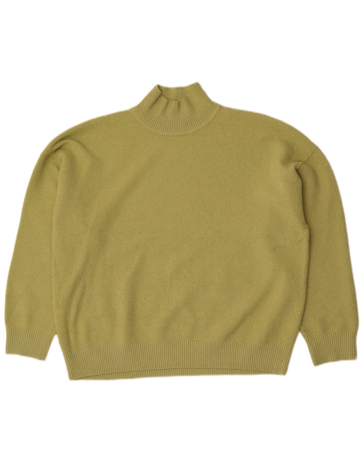 Marks & Spencer Womens Turtle Neck Jumper Sweater UK 16 Large Green