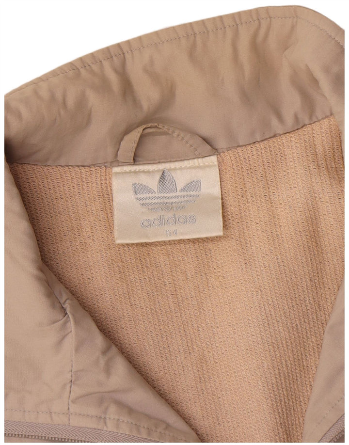 Adidas Mens Tracksuit Top Jacket IT 54 XL Beige Colourblock Polyester