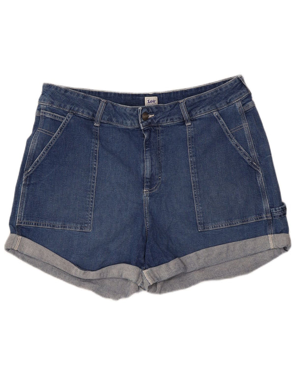 Lee Dame højtaljede denimshorts US 18 2XL W38 Blå Bomuld