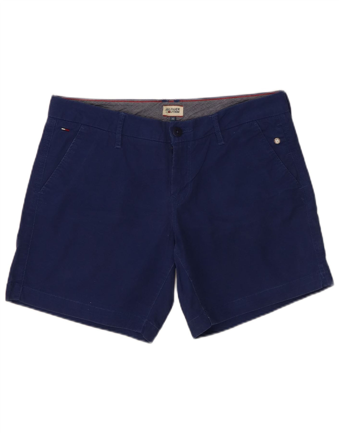 Tommy Hilfiger Chino Shorts til kvinder W30 Medium Blue Bomuld