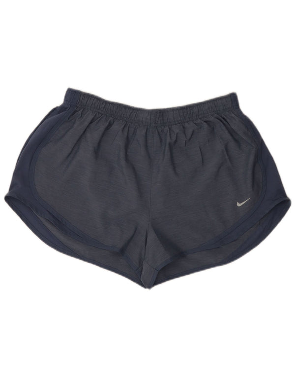 Nike Dame Dri Fit sportsshorts UK 18 XL Marineblå Flecked Polyester