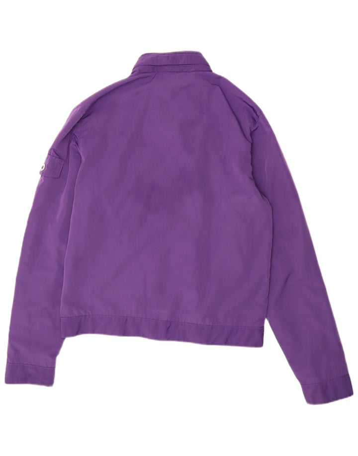 Calvin Klein Jeans Womens Graphic Bomber Jacket UK 14 Medium Purple
