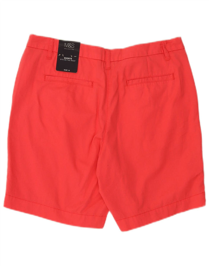 Marks & Spencer Chino Shorts til kvinder UK 12 Medium W32 Pink Bomuld