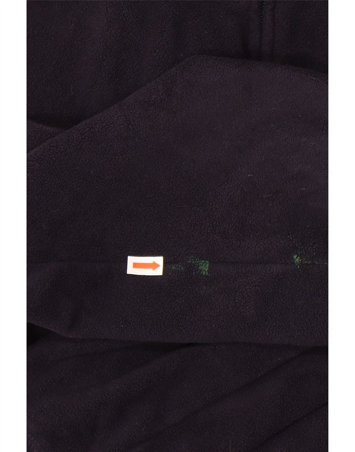 TOMMY HILFIGER Boys Hooded Fleece Jacket 15-16 Years Navy Blue Polyester