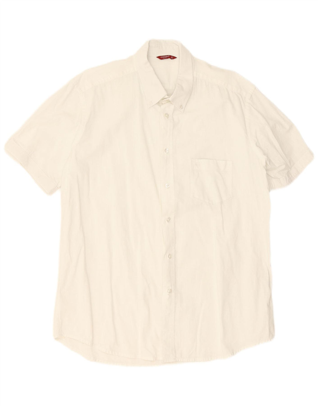 Carrera Herren Kurzarmhemd XL Weiße Baumwolle